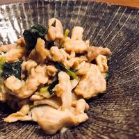 豚肉と小松菜の生姜炒め