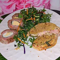 Eggplant Burger, Meat leaf and salad|Mara Panella Minconeさん