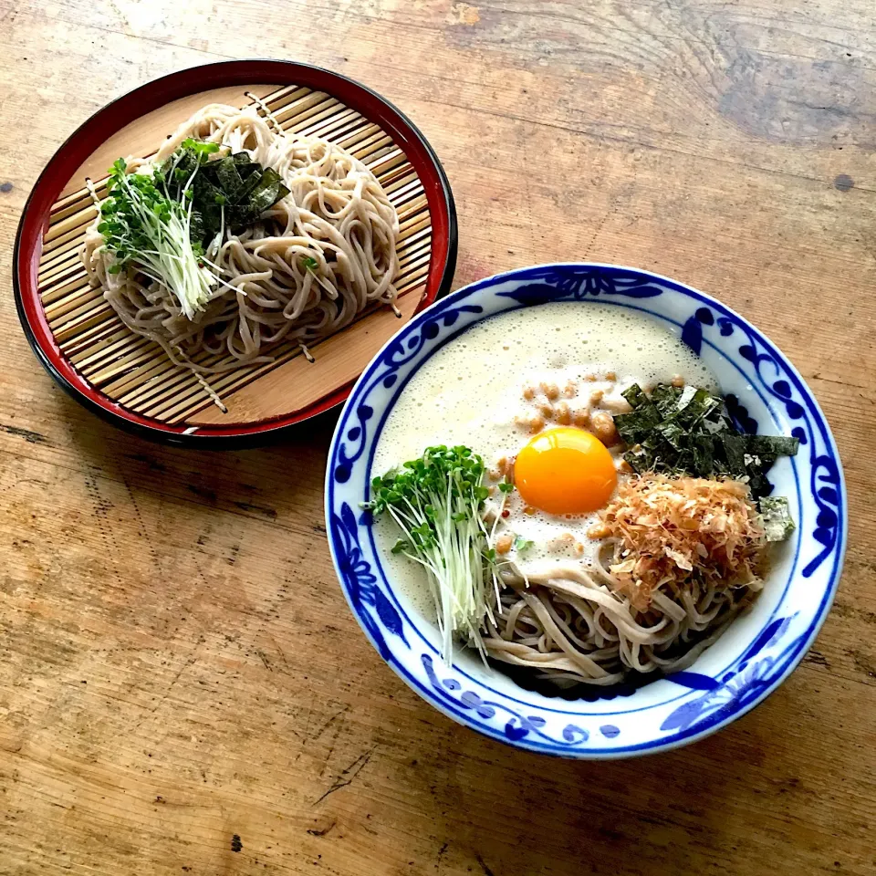 土曜日の昼ごはん‼︎ 8 September
 #土曜日  #土曜日のお昼ご飯  #とろろ蕎麦  #ふわふわ納豆  #ざるそば  #ぶっかけそば  #ふたりごはん  #ふたりぐらし|Yoshinobu Nakagawaさん