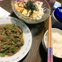 Snapdishの料理写真:冷やし中華風＆肉味噌|まぁちゃん💉💉さん