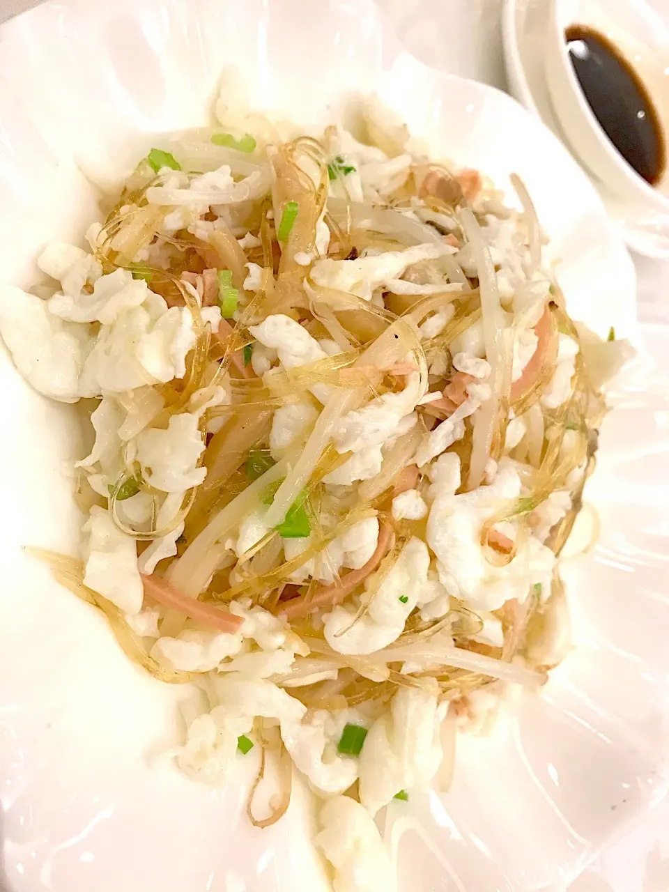 Stir fried egg white and vegetarian shark fin|Sky Blueさん