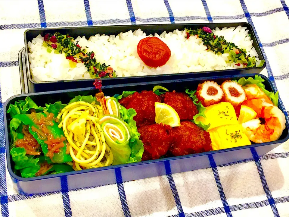 Snapdishの料理写真:休日出勤の彼弁🍱|KANAさん