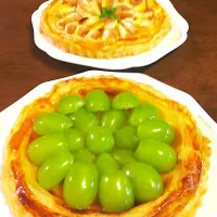 シャインマスカットと無花果のカスタードパイ🥧|sananaさん