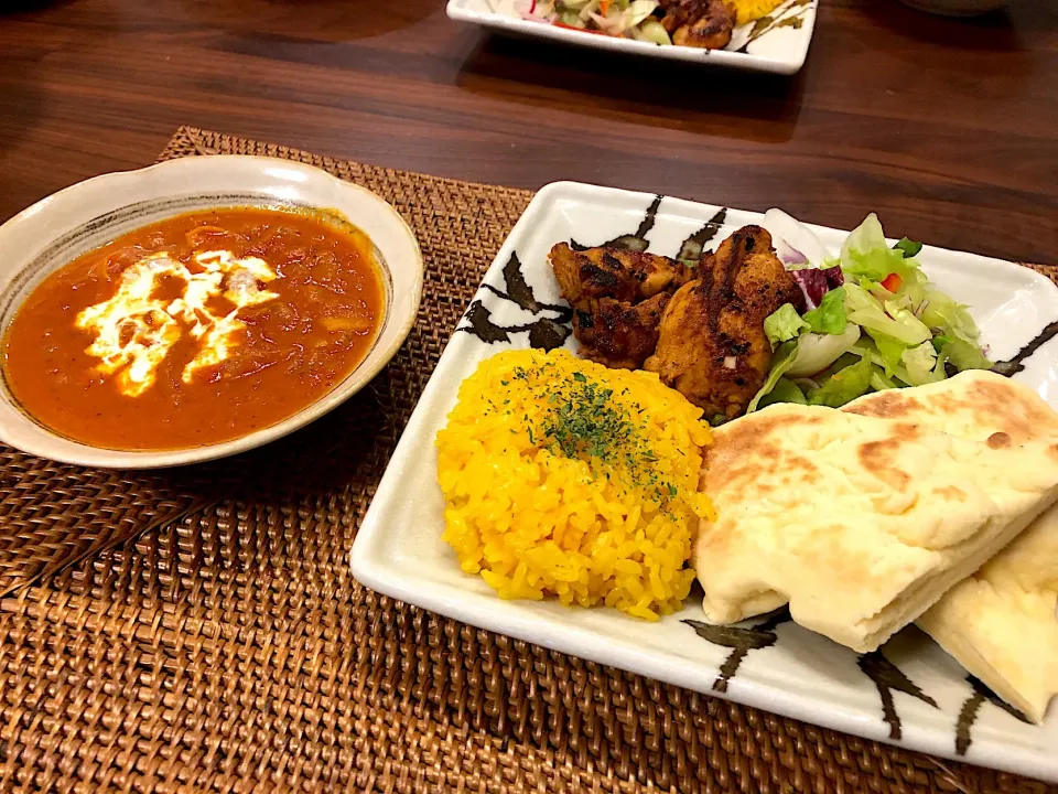 自宅でインド料理⭐︎ターメリックライスとナンでバターシュリンプカレーを食らう|ねぎぼうずさん