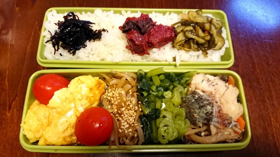 ニジマスのちゃんちゃん焼き弁当
 #今日のお弁当|りょーさん