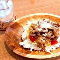 Snapdishの料理写真:タコライス風豚丼|あやのさん