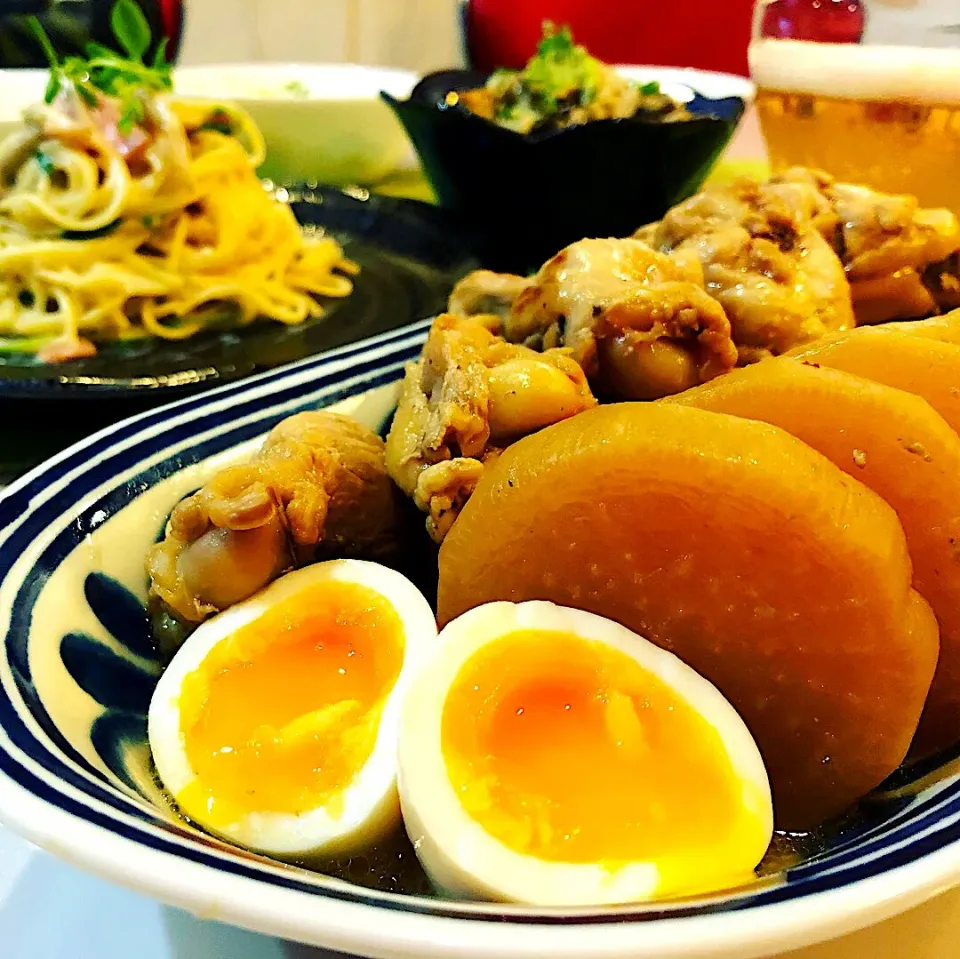 手羽元と大根、味玉のさっぱりお酢煮|ハマちゃんさん