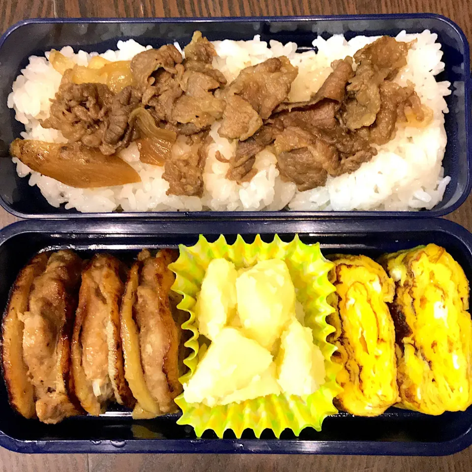 Snapdishの料理写真:れんこんのはさみ焼き弁当|みーやさん