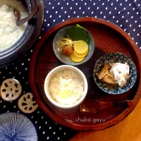 Snapdishの料理写真:かまどさん電気で中華粥

 #snapdishさんありがとう 
 #シロカさんありがとう