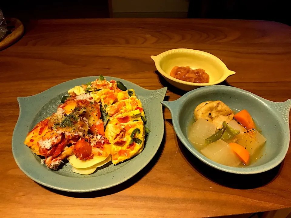 Snapdishの料理写真:ひとり夕飯|chiさん