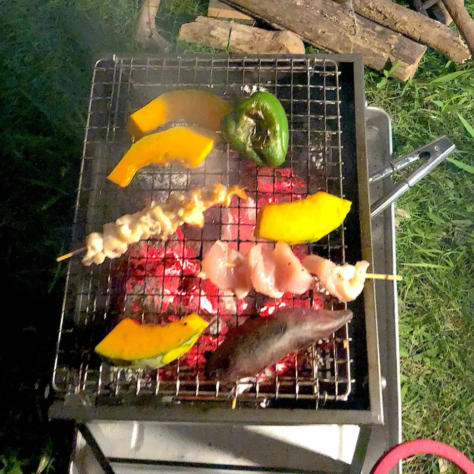 庭で焼き鳥とか🎶|ちーちさん