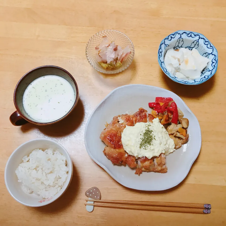 チキン南蛮 たまごタルタル                                                     焼き茄子|ちゃみこさん