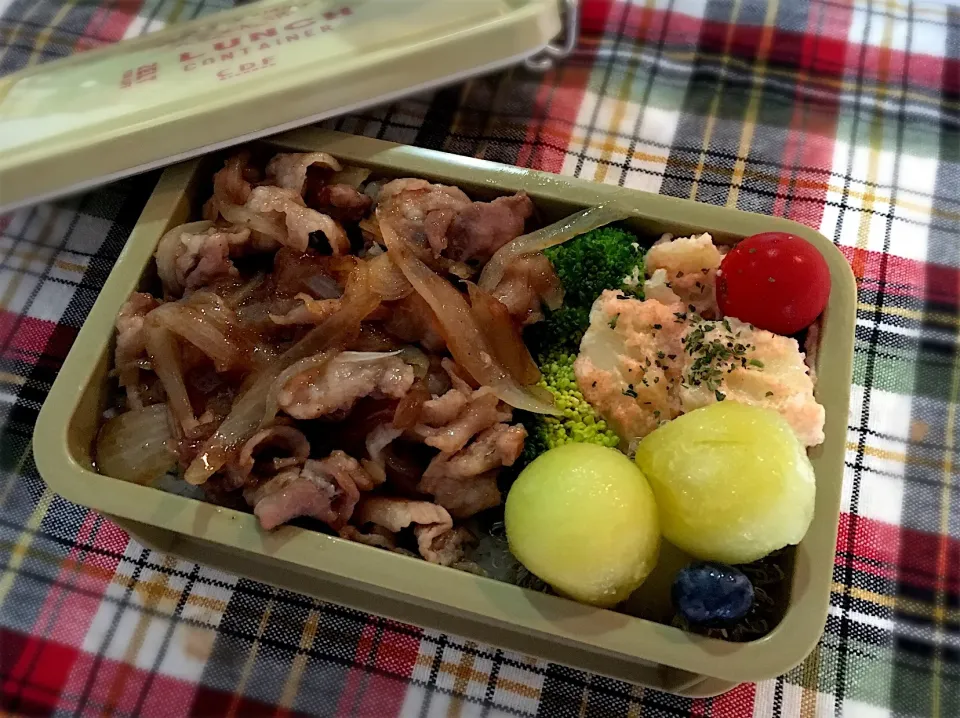 Snapdishの料理写真:2018.9.13プルコギ味の豚肉炒め弁当|マム🌹Japanese momさん