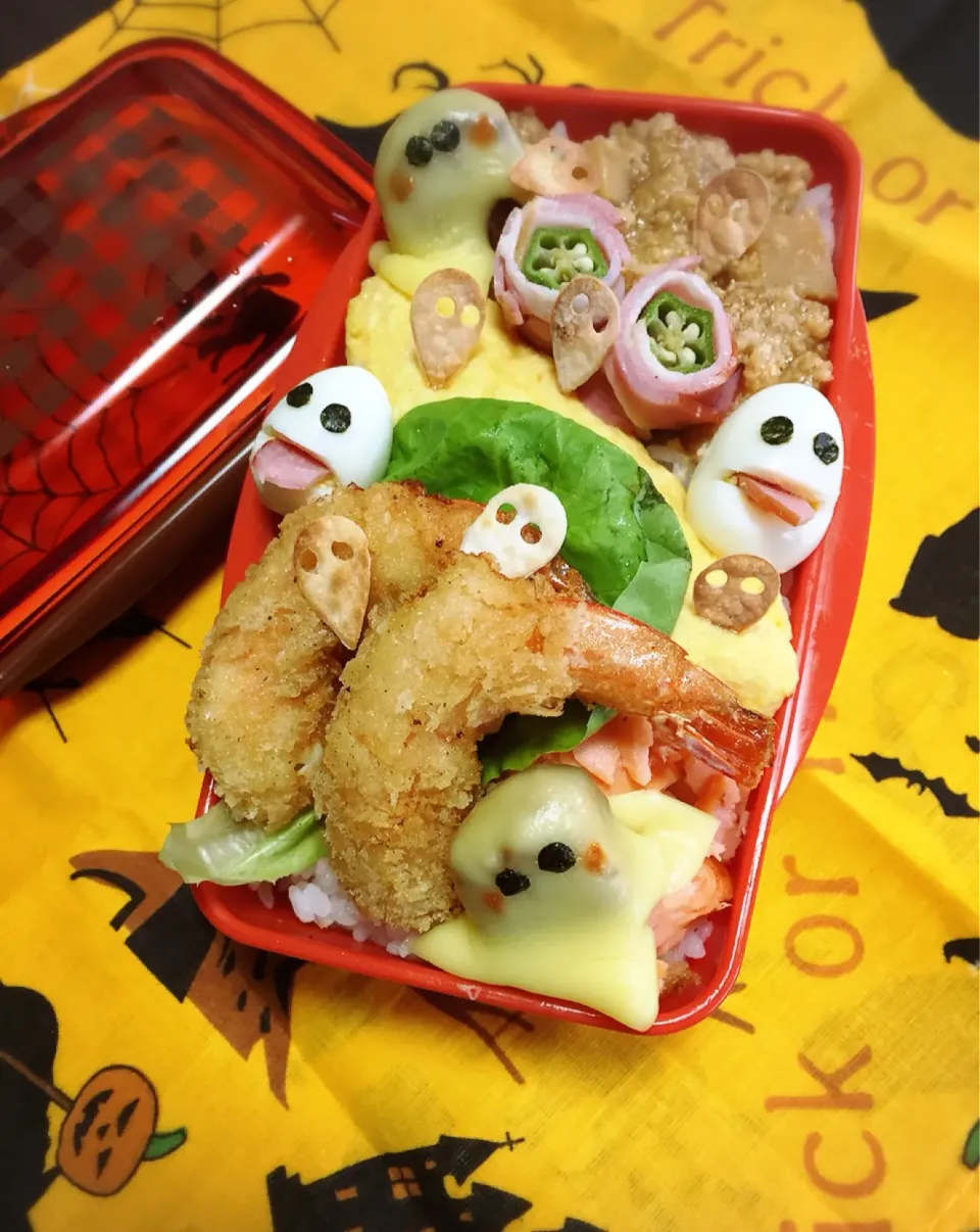 大学生の息子へ。ハロウィン弁当👻|リーダーさん