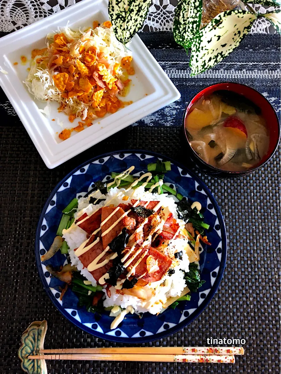 スパム生姜焼き丼😃|Tina Tomoko😋さん