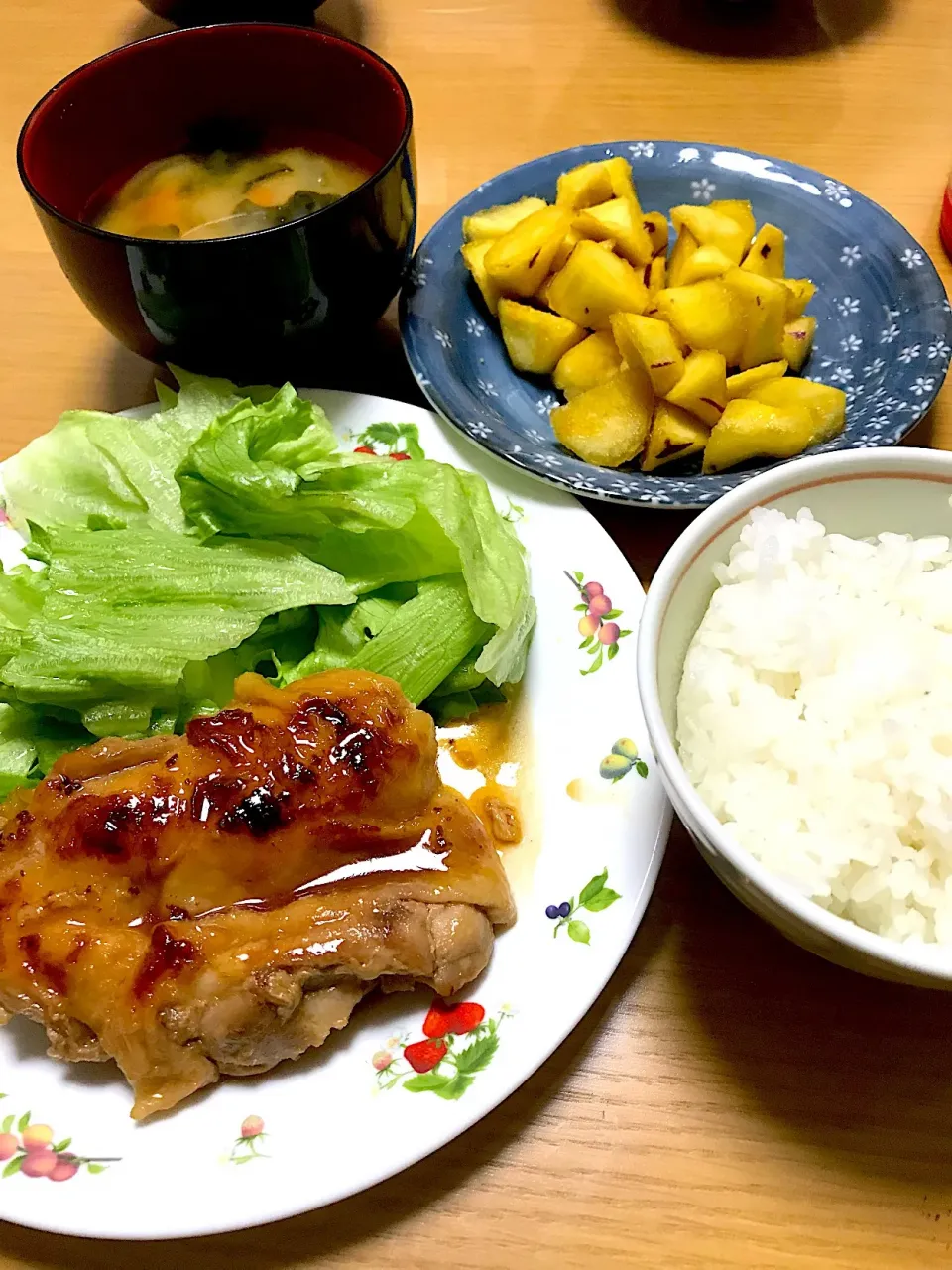 チキンの照り焼き&大根と人参のお味噌汁|sinさん