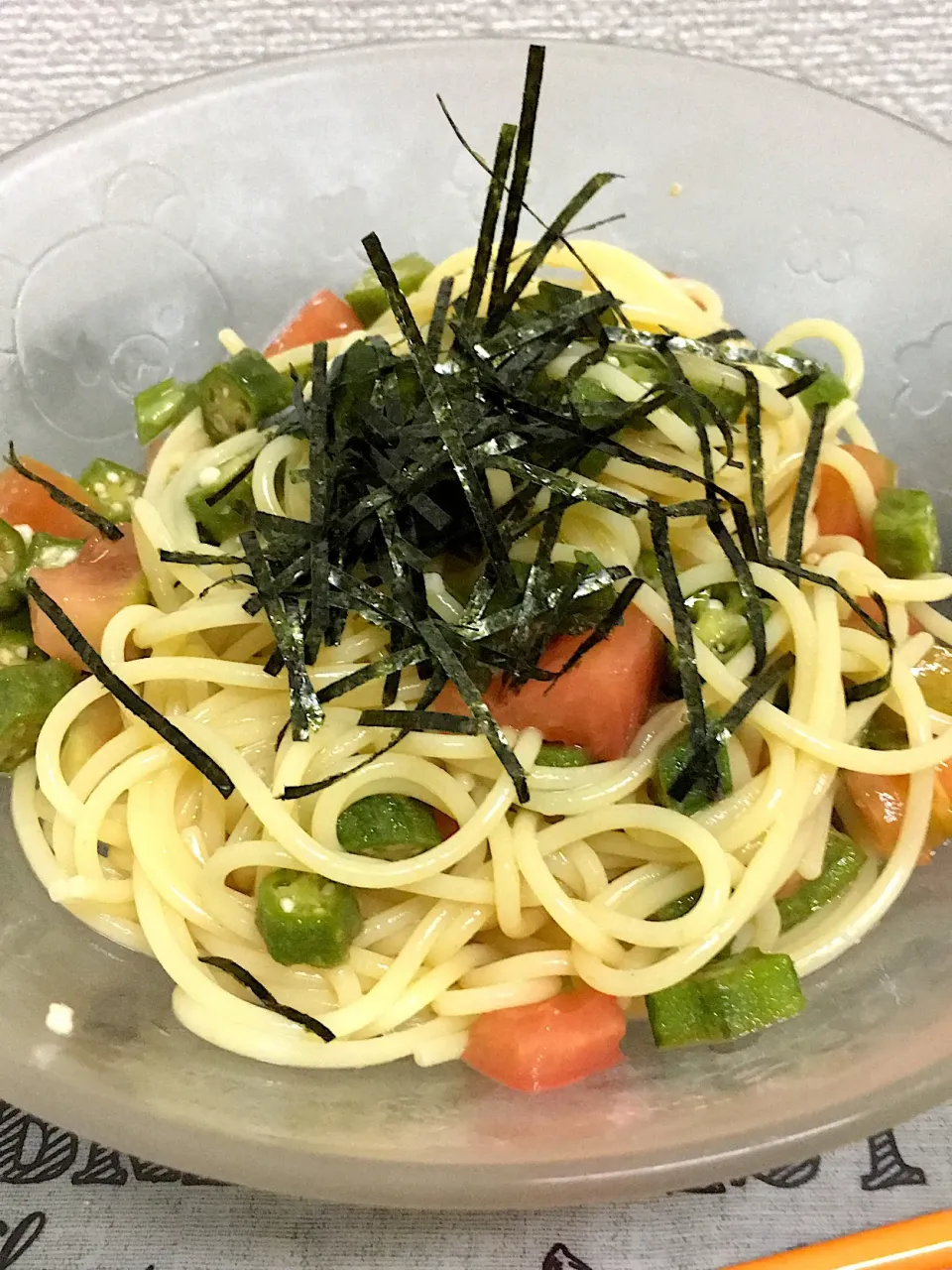 オクラとトマトの冷製パスタ！|あんこさん