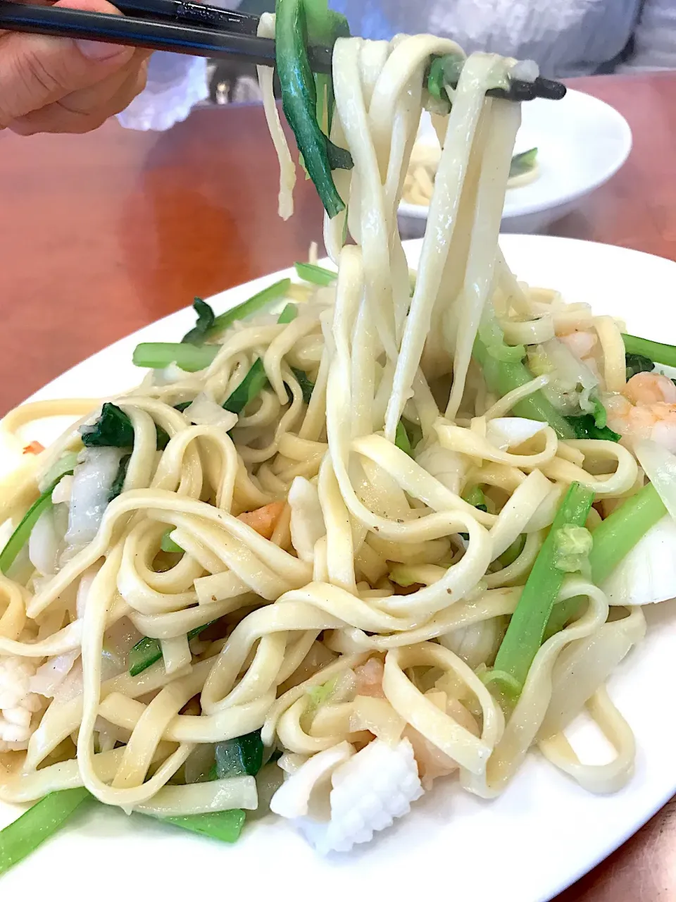 Snapdishの料理写真:横浜中華街 萬来亭 海鮮塩焼きそば|シュトママさん