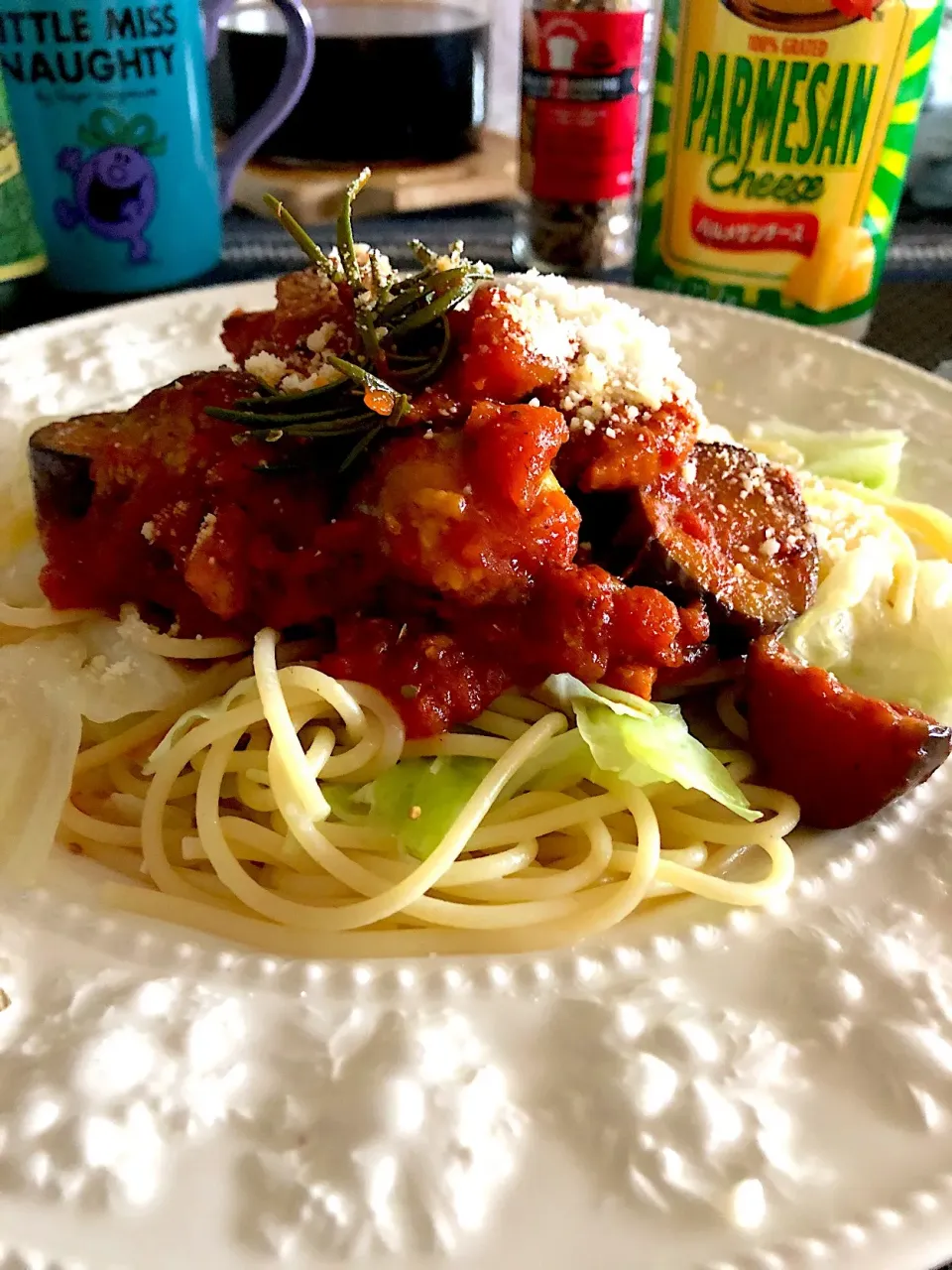 ナスとスパムのトマトパスタ😊|Tina Tomoko😋さん