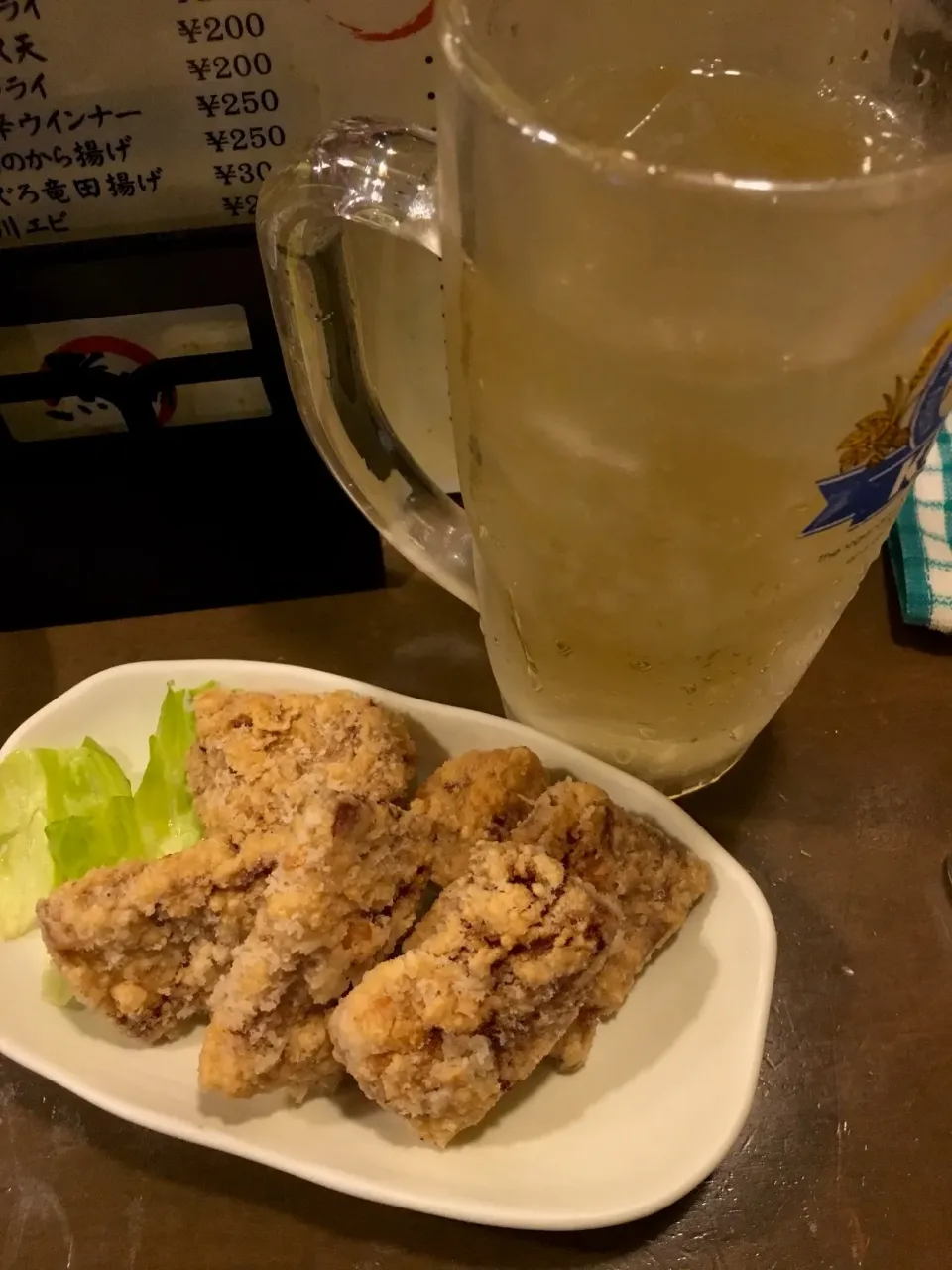 ハイボールと鮪の竜田揚げ🍺|しろこ🐾໊さん