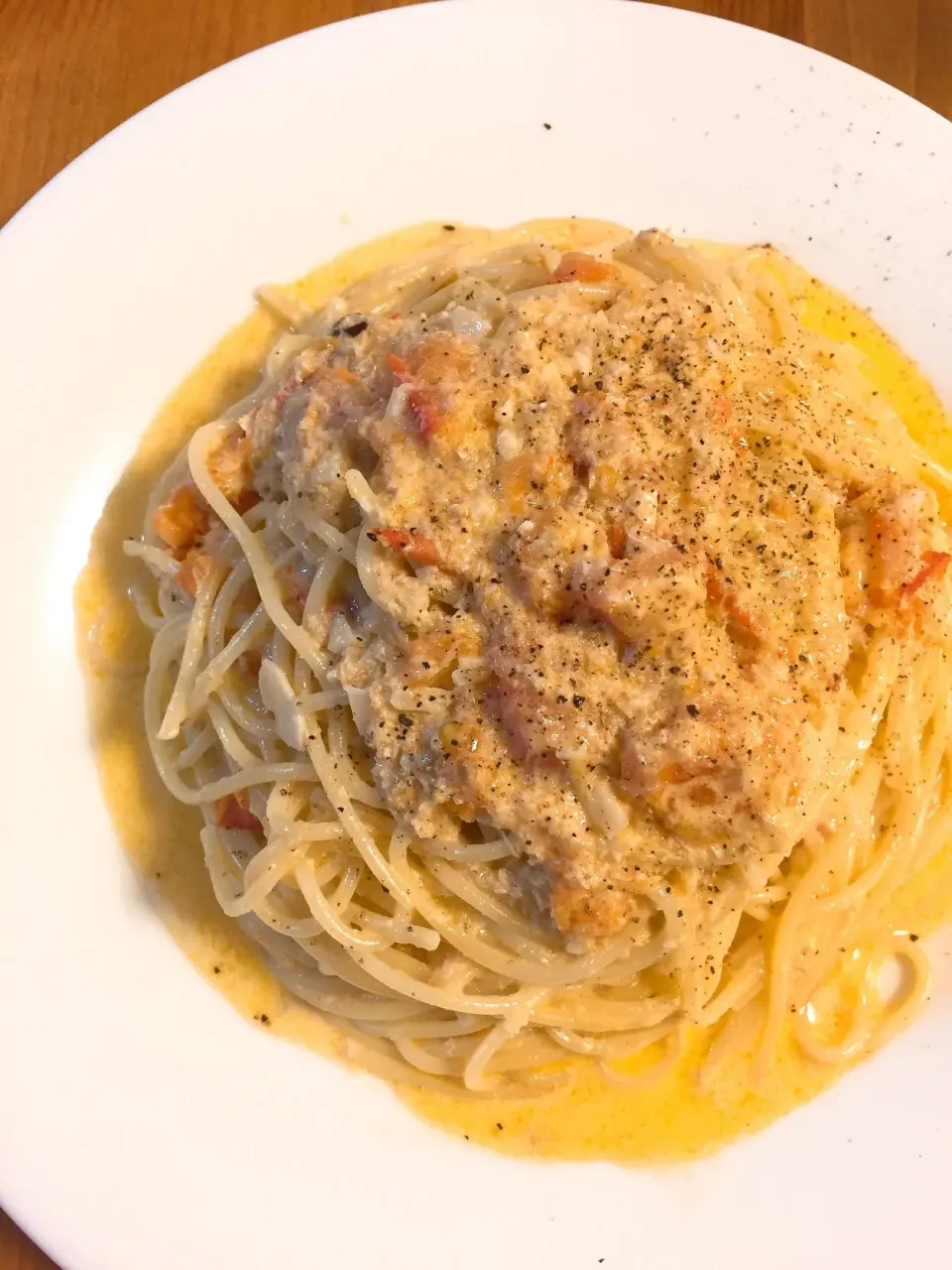 渡り蟹とフレッシュトマトのクリームパスタ作ったよ🍝|NOMU'S キッチン🍳さん