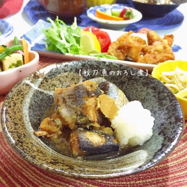 Snapdishの料理写真:〜骨まで旨い‼️秋刀魚のおろし煮〜(コトコト煮込まず簡単!)|ぷらっとさん