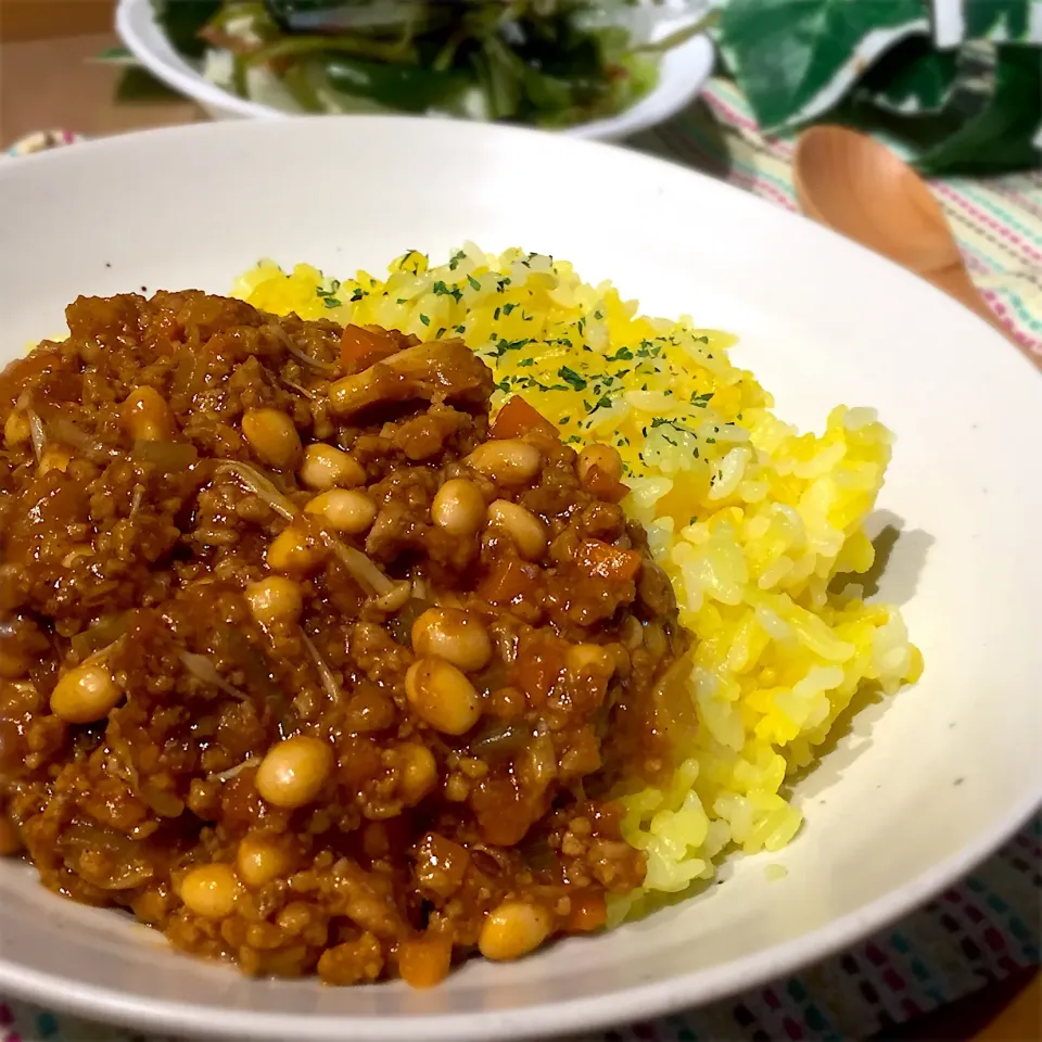 かずさんの大豆いっぱいのキーマカレー🍛🥄|あゆさん