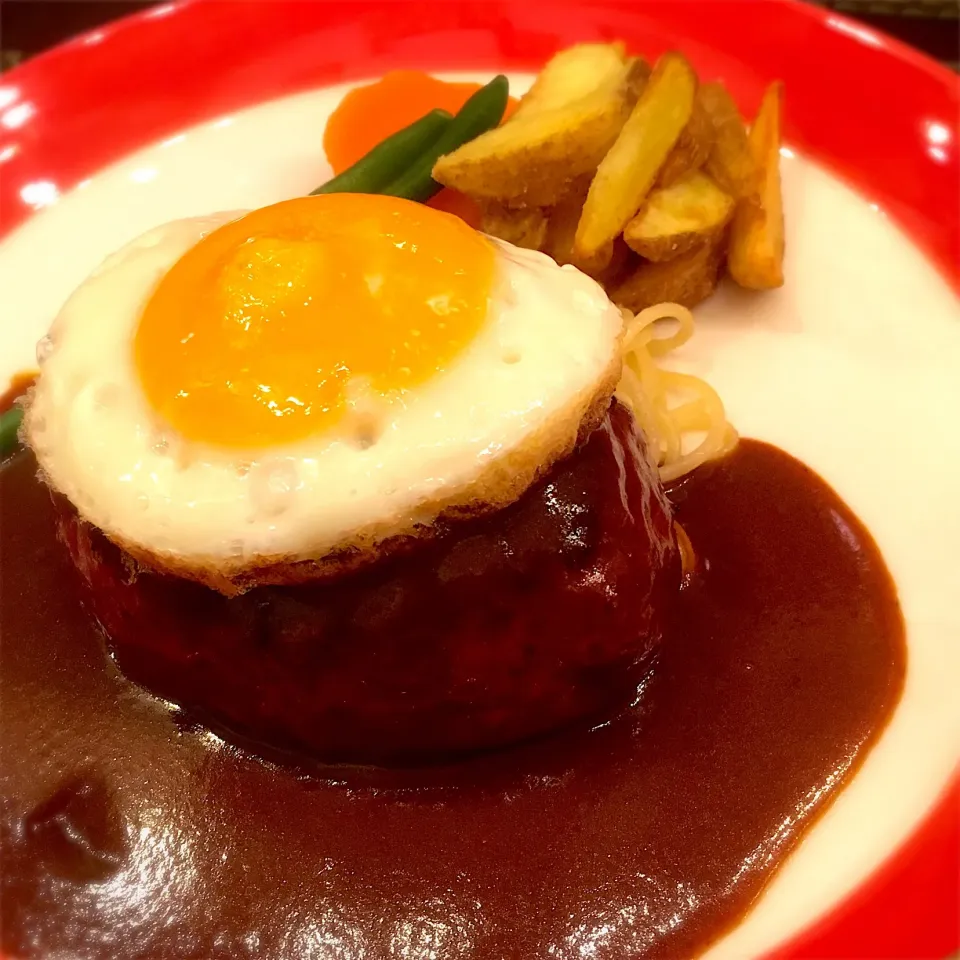 デミグラソースハンバーグ 目玉焼きのせ  at  小川商店|natsu.さん