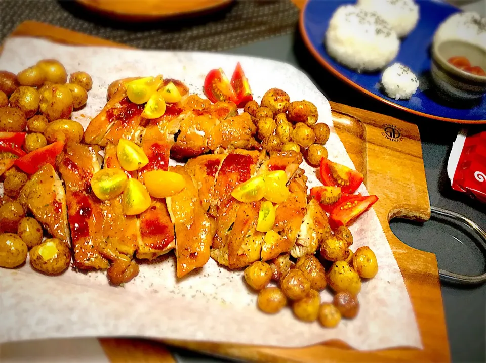 鶏もも肉のハチミツ醤油オーブン焼き🍗|eriさん