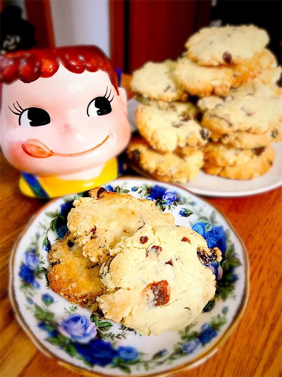 Snapdishの料理写真:バター無し♡レーズンチョコクッキー。|ぽき。さん