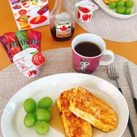 Snapdishの料理写真:フレンチトーストで朝ごはん|tocoさん