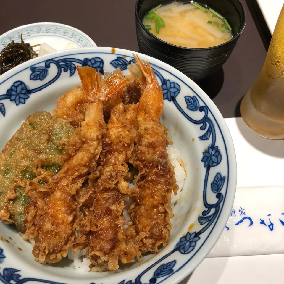 海老天丼 & 生ビール|hirolynさん