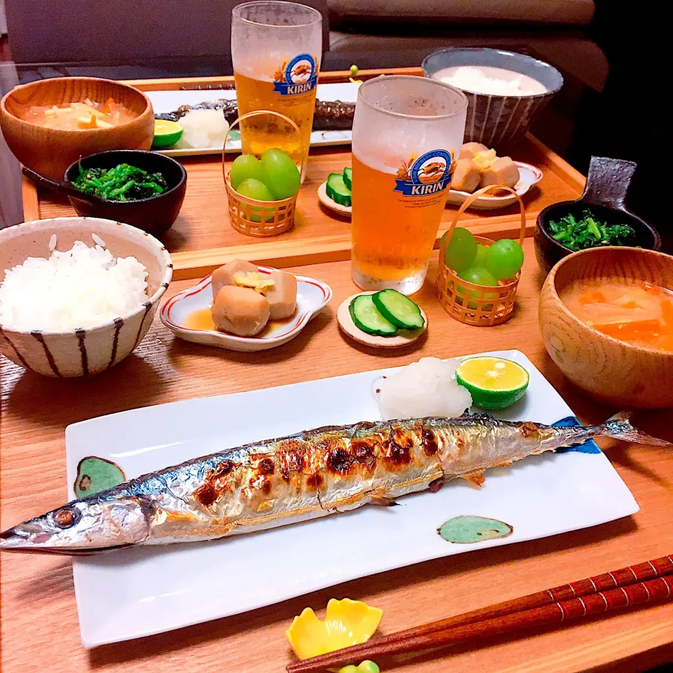 秋刀魚定食|はらしおりさん