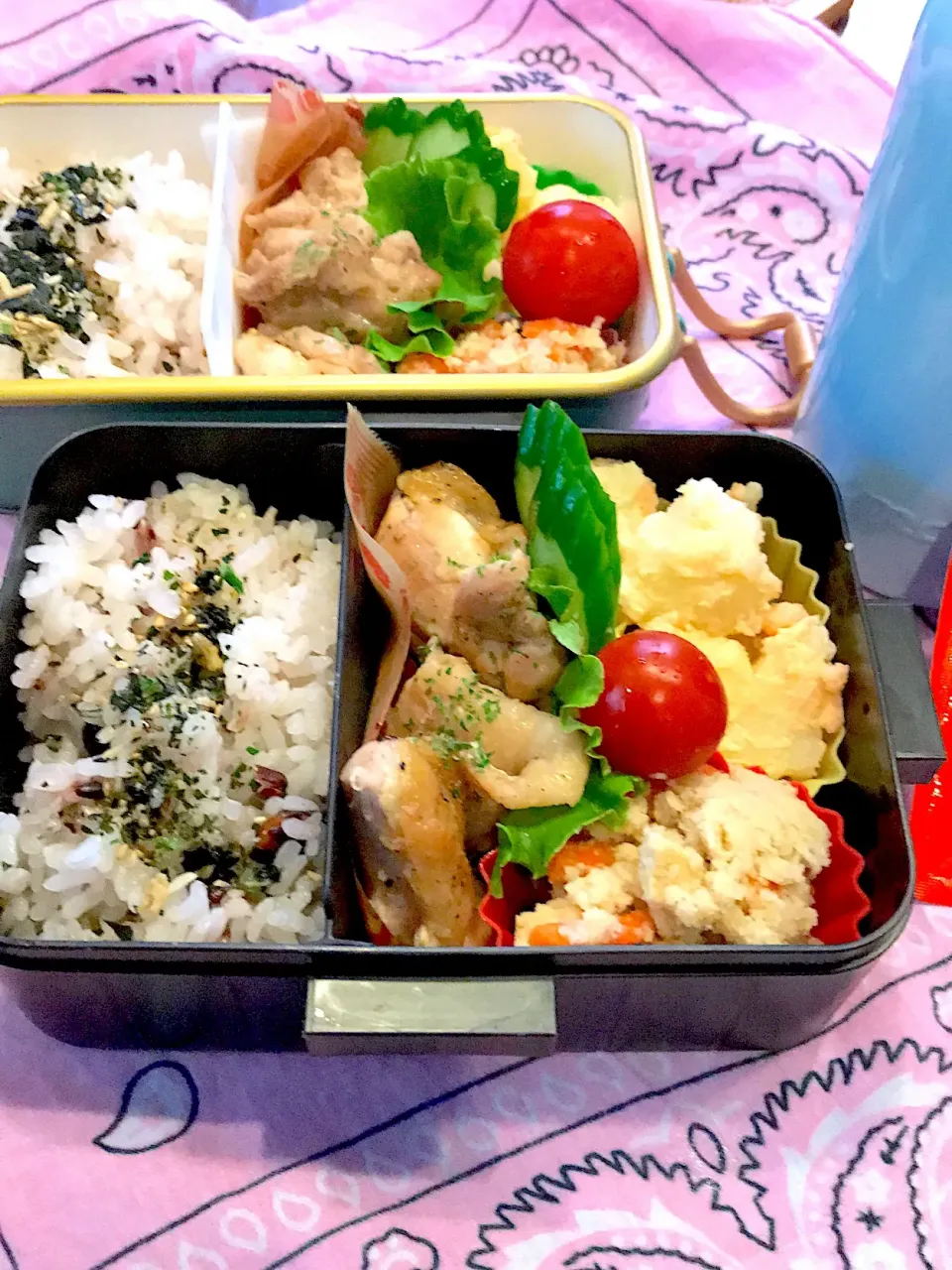 Snapdishの料理写真:2018.9.18  JK&自分弁当～タラモサラダ♪|rinrin*mama*さん