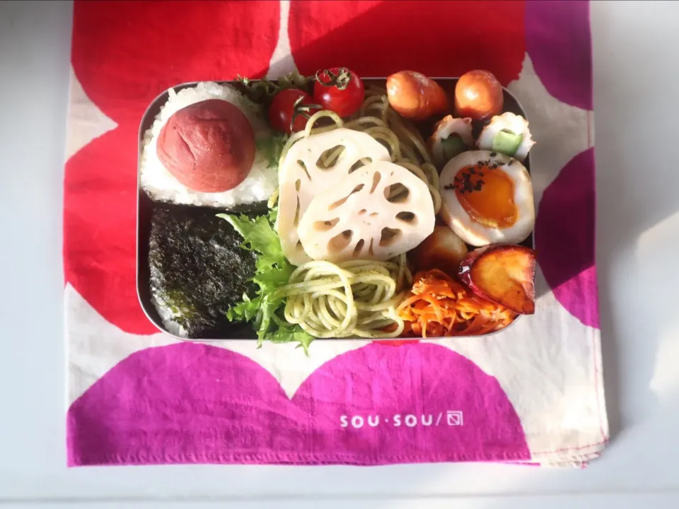 中学生男子弁当🍱
ジェノベーゼパスタ弁当🍝|なかじー。さん