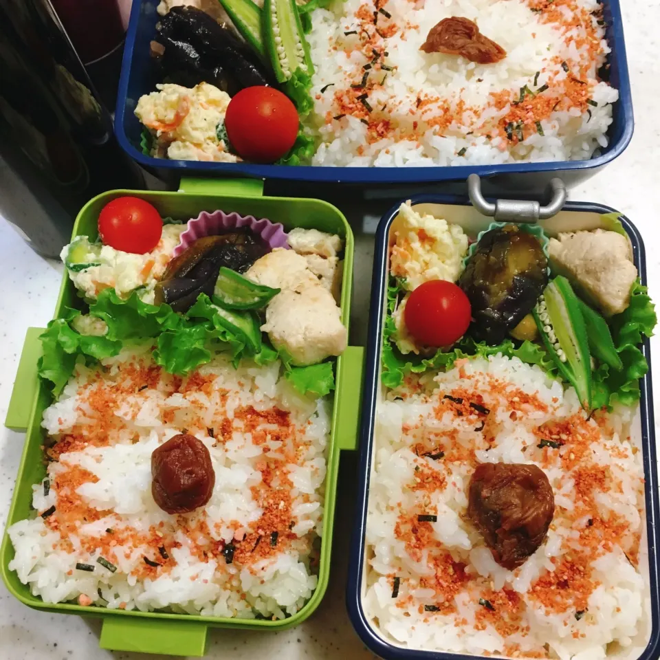 Snapdishの料理写真:今日のお仕事&学校弁当♪2018.9.18|ぐぅさん