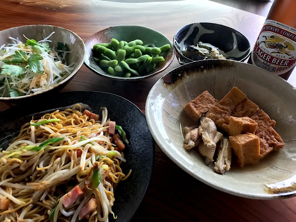 Snapdishの料理写真:2018.9.18 焼きそばランチ🍻🍻🍻|ゆみずさん