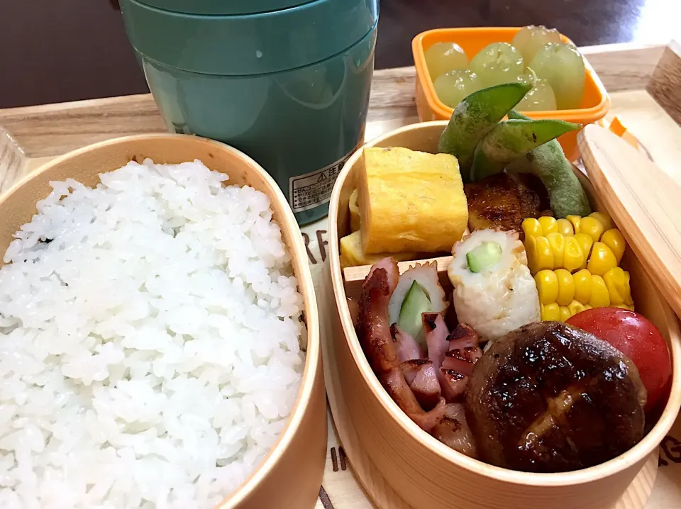 Snapdishの料理写真:曲げわっぱde土曜出勤お弁当|まるちゃんさん