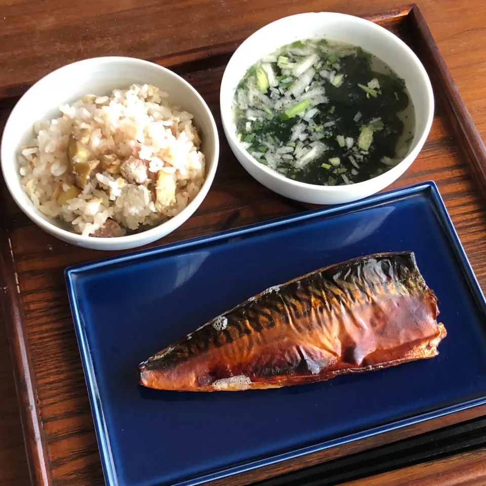 鯖西京焼きと栗ご飯|マユマユさん