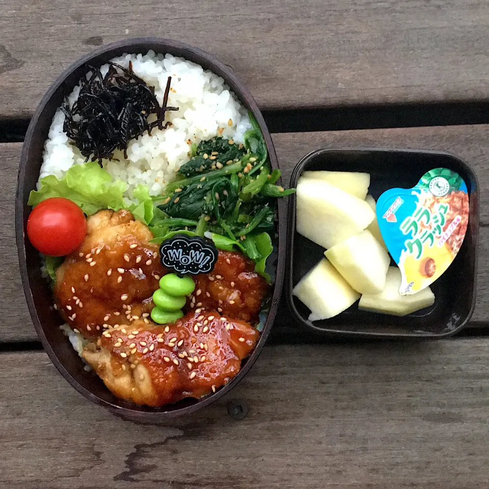 Snapdishの料理写真:#曲げわっぱ弁当  #男子高校生弁当|さい。さん