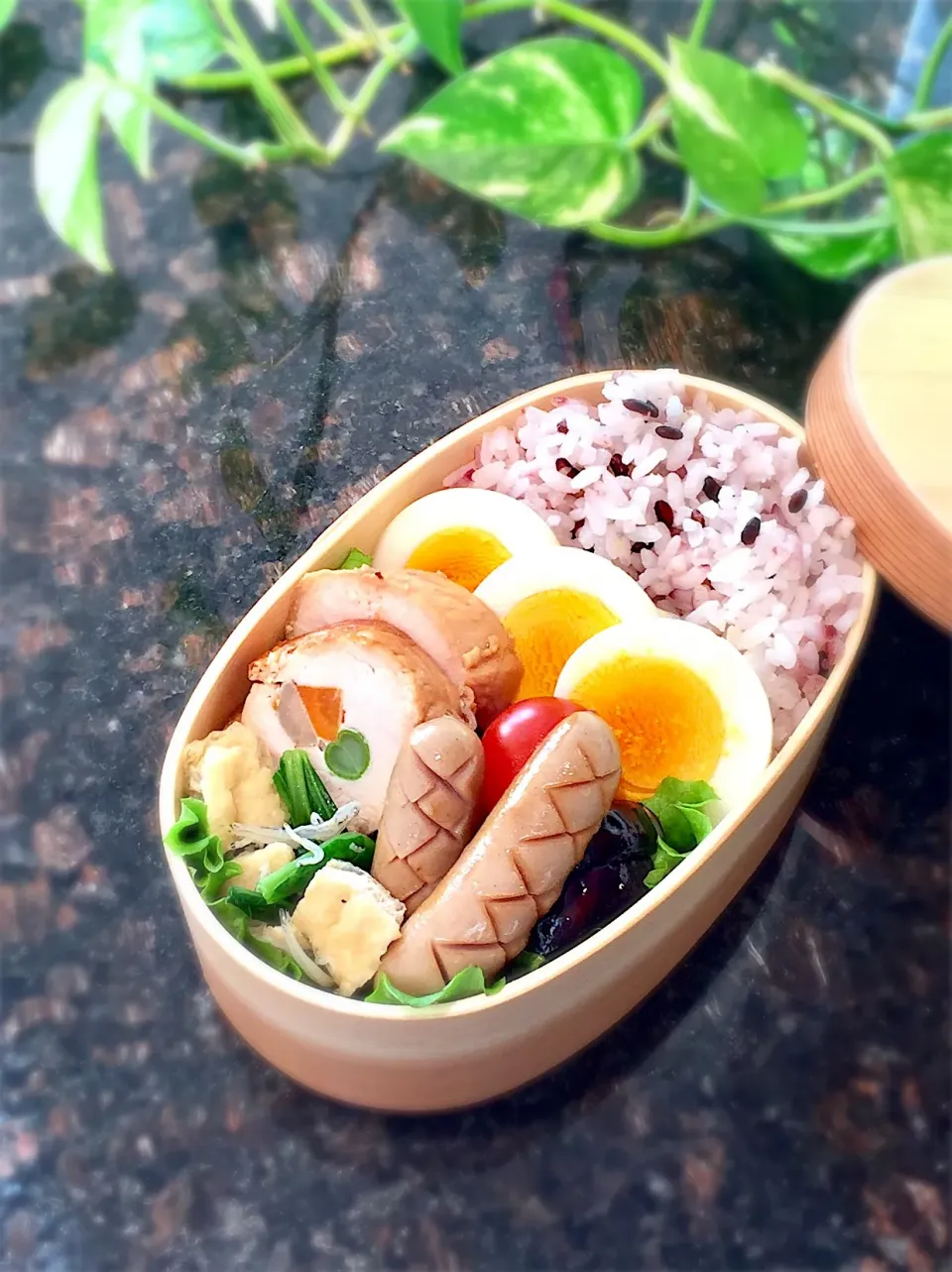 Snapdishの料理写真:チキンロール巻き弁当⁎⁺˳✧༚|ົLiLie･:*+さん