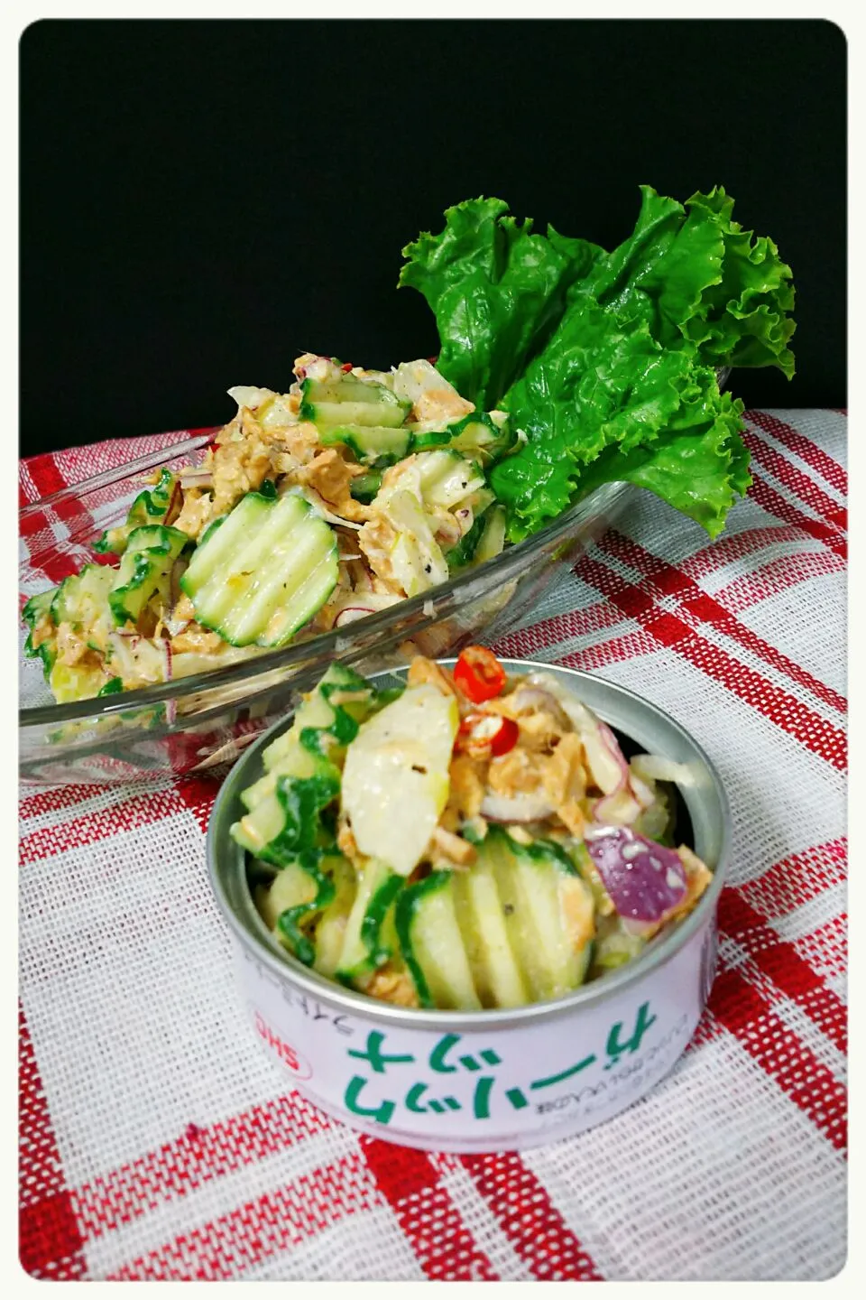 garlic  tuna +mix vegetables  salad
ガーリックツナ缶を使った野菜サラダ💓
ピリッと大人味|☆Yumi☆さん