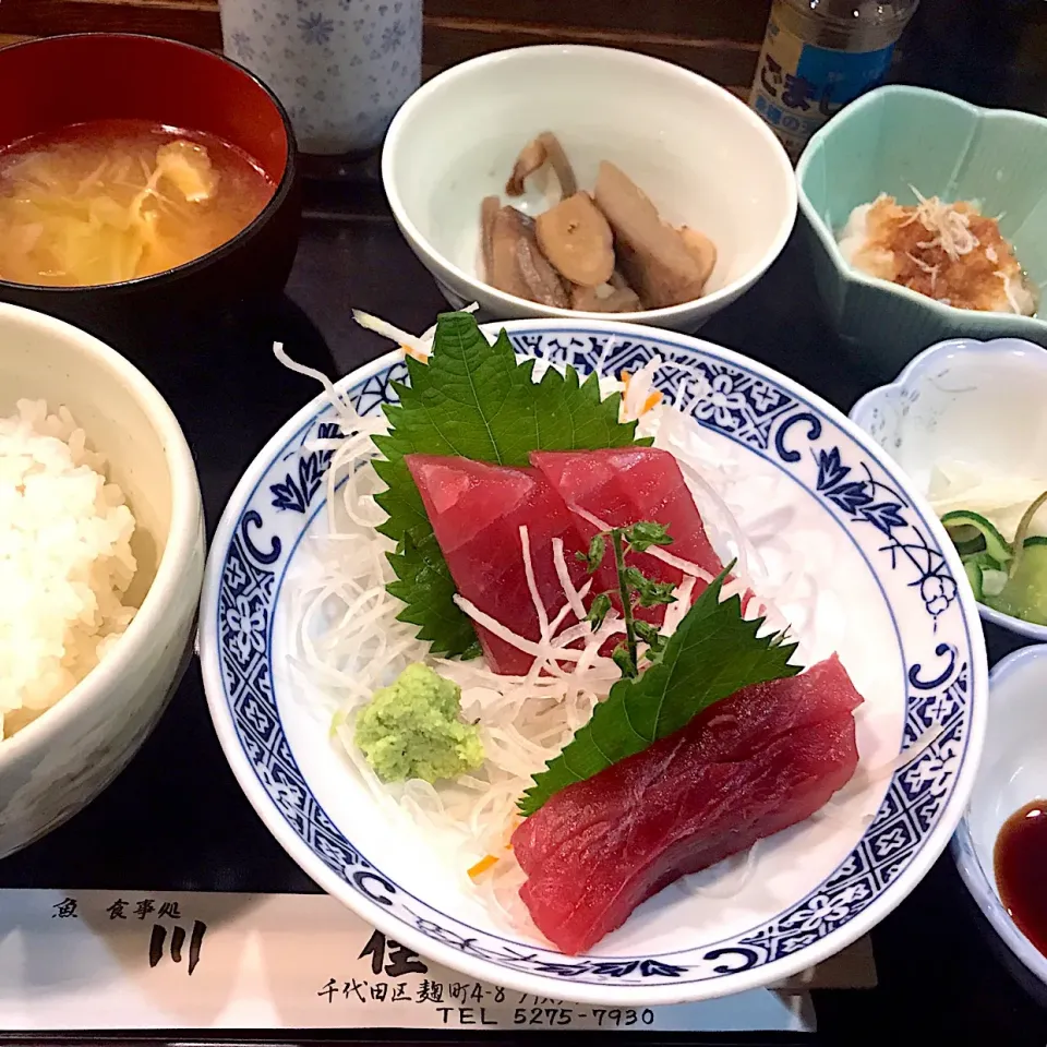 まぐろ赤身刺定食@川佳(麹町)|塩豚骨さん