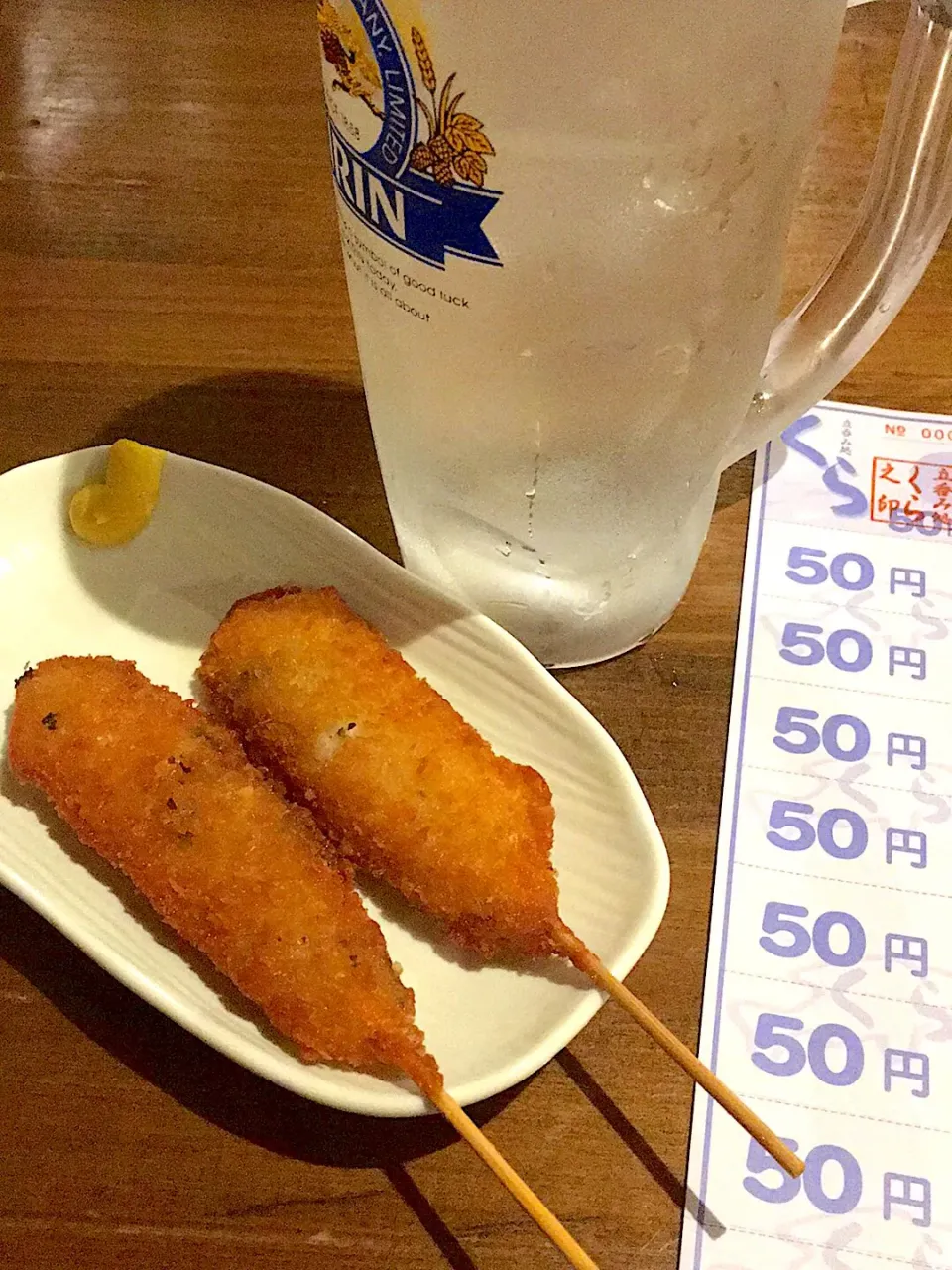 酎ハイと鰯梅しそ串揚げ🎶 今週もおつかれさまでした☺️|しろこ🐾໊さん