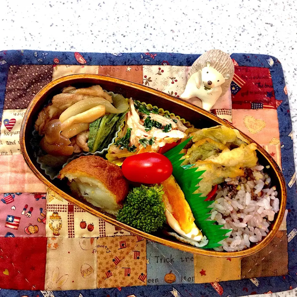 Snapdishの料理写真:今日のお弁当😊 #わっぱ弁当  #夫弁当  #地味弁当|naonaomimichanさん