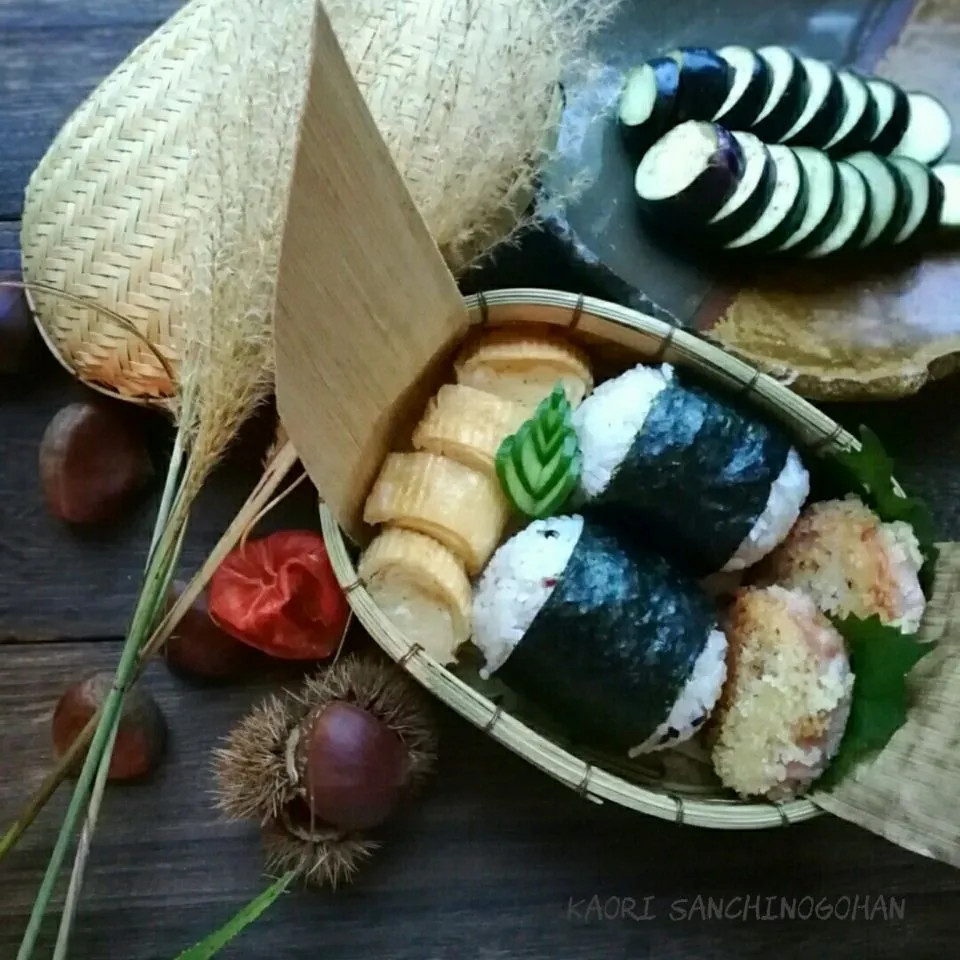 新米俵おにぎり弁当 #今日のお弁当|puchan_cafeさん