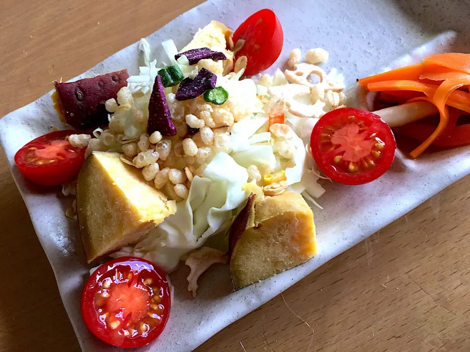 サラダにパラパラ🥗ライスグラノーラ|かわちさん