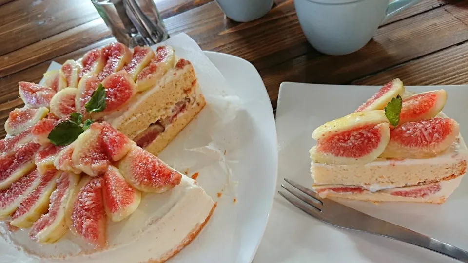 Snapdishの料理写真:いちじくケーキ  断面|ankoさん