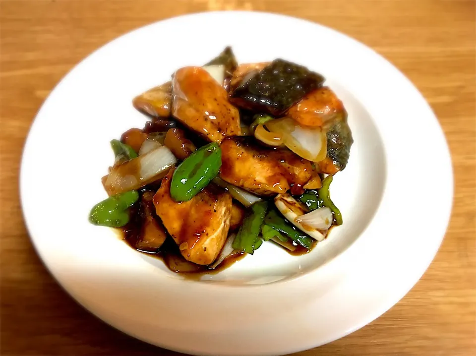 秋鮭の甘酢炒め|Mikaさん