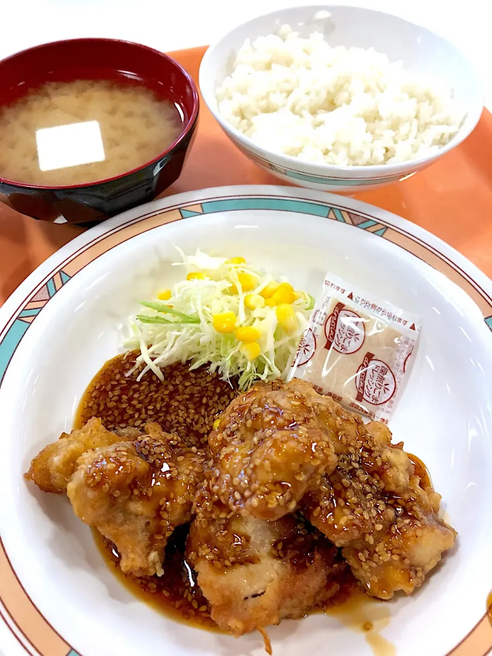 唐揚げ定食(甘酢タレ)@高校文化祭|miyaさん